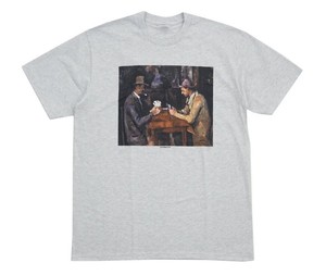 Supreme Cards Tee Ash Gray SS18 Size L Paul Cezanne The Card Players T-Shirt