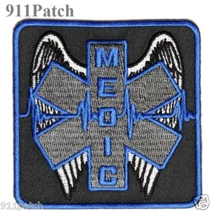 Winged Medic EMT EMS Paramedic Rescue 1st Responder Firefighter Police Patch - Picture 1 of 3