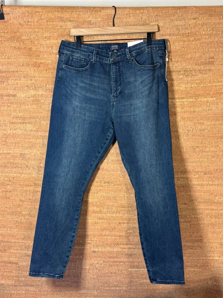 NYDJ Women's Petite Pants 10P Le Silhouette High Rise Ami Skinny Green A551738