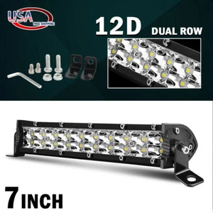 7" inch 800W LED Work Light Bar Flood Spot Combo Fog Lamp Offroad Driving Truck - Picture 1 of 12