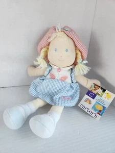 HTF NWT Carter's Doll Lovey Plaid Farmer Gingham Dress Hat Y2K 90s - Picture 1 of 8