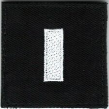 Black White O-2 O2 LT Lieutenant Rank Patch Fits For VELCRO® BRAND Fastener