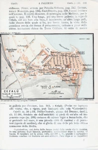 Cefalù 1919 picc. mappa città + guida (3 p.) Mad. del Carmine Badiola Rosario - Picture 1 of 1