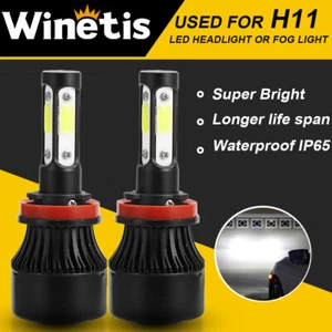 WINETIS H11 Xenon White LED Headlight Low Beam Bulb for Toyota Sequoia 2008-2018 - Picture 1 of 9
