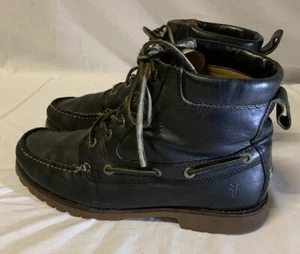 Frye Boots Black Leather men’s size 10.5 - Picture 1 of 8