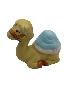 Figura de cerámica camel de una sola joroba manta de silla azul 3"x2,5" belén - Imagen 1 de 7