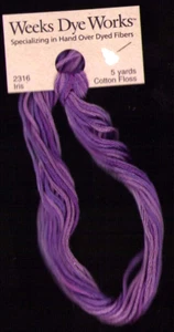 Weeks Dye Works handgefärbte Zahnseide 2316 IRIS LILA 5 Meter Kreuzstich Nadelspitze - Bild 1 von 2