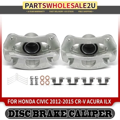2x Pinza de freno de disco delantera con soporte para Honda Civic 2012-2015 CR-V Acura Foto 1 de 4