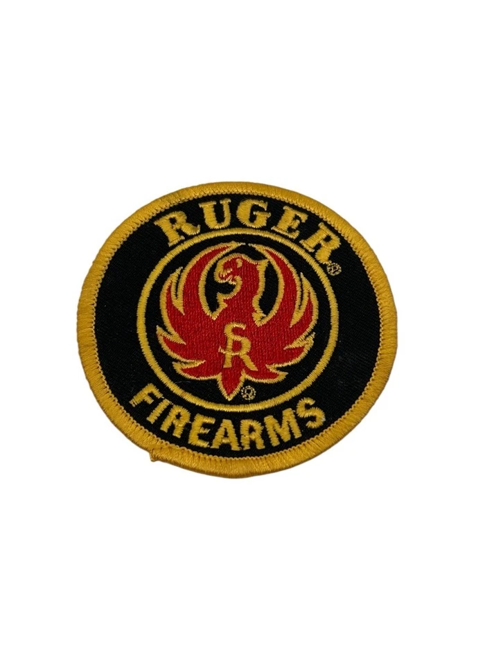 Ruger Firearms Embroidered Patch 3" Round Logo Badge Collectible Vintage - Image 1 of 2