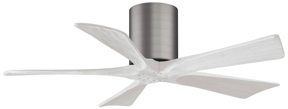 42" Matthews Irene-5H Pewter and White Hugger Ceiling Fan with Remote - Image 1 of 1