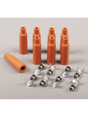 Taylor/Vertex Boot / Terminal Kit Spark Plug 8 mm Red Straight Hemi Plu (44500) - Image 1 of 4