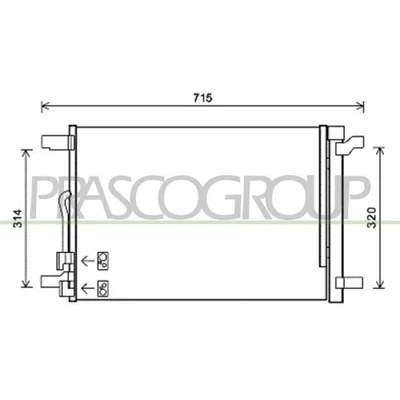 Condenseur Climatisation Prasco VG400C001 Aq pour Audi Seat Skoda VW - Photo 1/2