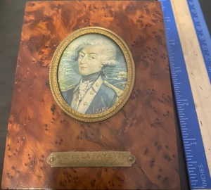 Gerahmter Marquis de Lafayette - gerahmter Druck - 4,5 x 3,5 cm - neuwertig - Bild 1 von 2