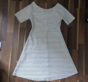 ZARA MIDI Pin Stripe Dress Trafaluc Size S Small Womens white black Nautical - Picture 1 of 14