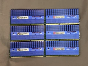 12GB (6x2GB) Kingston HyperX DDR3 1800MHz KHX1800C9D3T1K3/6GX - Picture 1 of 4