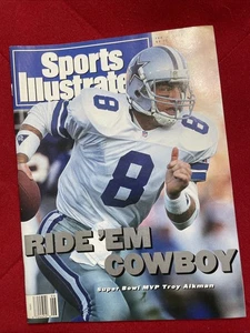 Sports Illustrated Troy Aikman Super Bowl Magazin 2.8.93 ohne Etikett - Bild 1 von 12