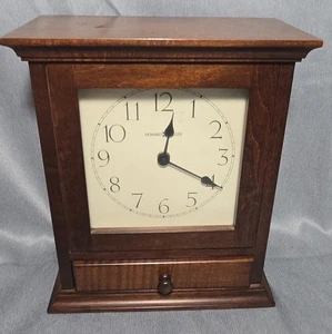 VTG Howard Miller #613-668 James Whittaker Mantel Clock  W/ Drawer Chimes Works - Picture 1 of 9