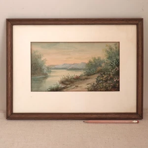 Peter G Clausen 1914 Aquarell Minnesota River Landschaft Gemälde Santa Monica - Bild 1 von 16