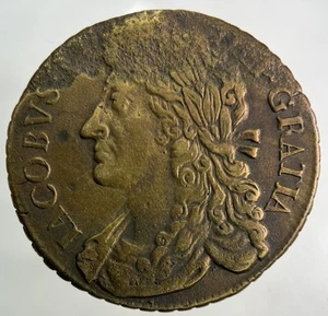 Irish James II Gun Money Shilling Coin 1689 | Very High Grade - Bild 1 von 2