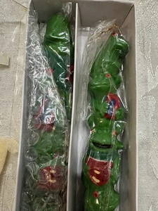 NEU Abt. 56 Frosch Weihnachten Spitzkerze Paar grün rot Karolinger gestapelt - Bild 1 von 8