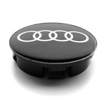 Produktbild - 4 Stück 60 mm / 55 mm große Audi-Radnabenkappen mit neuem Logo