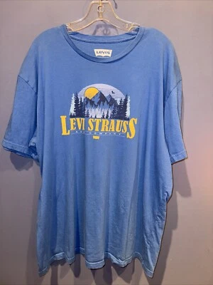 2X CAMISETA PUBLICIDAD LEVI'S BIG E AÑOS 90 WESTERN DENIM JEANS STRAUSS TEE De colección Foto 1 de 4