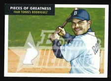 2007 Bowman Heritage Pieces of Greatness #IR Ivan Rodriguez Jersey Relic Tigers