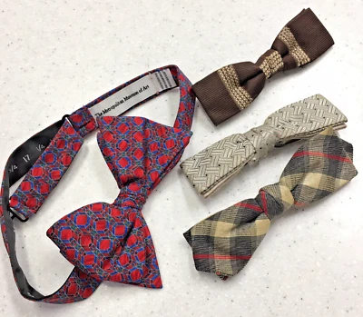 Музей Метрополитен-арта Ormond Beau зажим на шелковый галстук-бабочка винтажный 4шт лот - Изображение 1 из 4