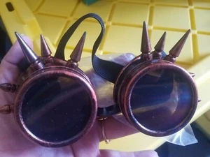 Steampunk costume goggles glasses goth punk mad scientist accessories mens - Picture 1 of 2