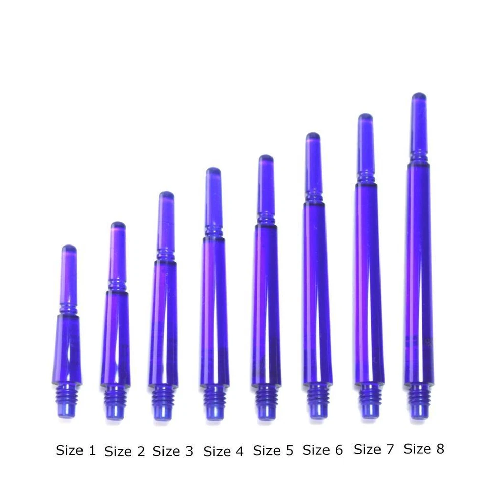 COSMO DARTS COSMO FIT SHAFT GEAR NORMAL-SPINNING DART SHAFTS - CLEAR DARK BLUE - SET OF 3