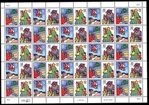 Scott #3111a (3108-3111) Christmas Family Scenes Sheet of 50 Stamps - MNH P#3333 - Picture 1 of 1