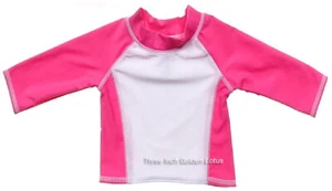 Baby Infant Girl's Swim Shirt~Long Sleeve Rashguard~UPF 50+ UV Protection~0-6 M - Picture 1 of 1