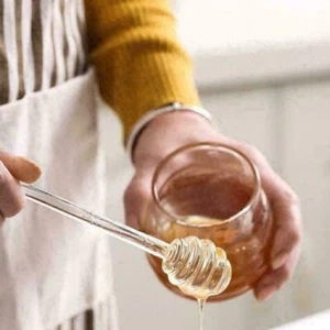 6 ‘’ Honey Spoon Glass Honey Dipper Stick Syrup Dispenser For Honey\ - Picture 1 of 12