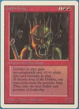 Goblin King Unlimited PLD Red Rare MAGIC GATHERING CARD (ID# 221530) ABUGames