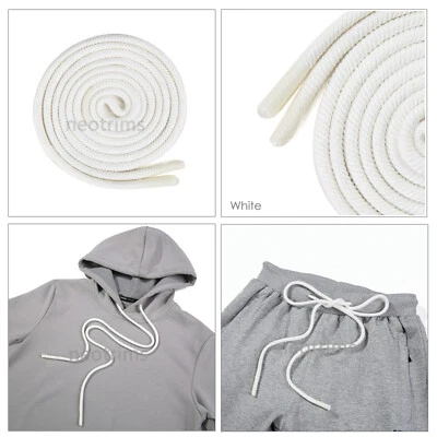 Sudadera con Capucha Redonda 100% Algodón Cordón Punta Transparente Acabado Extremos, 185cms Largo Foto 1 de 4