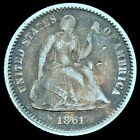 New Listing1861-P Seated Half Dime ✪ Xf Extra Fine Details ✪ Silver H10C Coin ◢Trusted◣