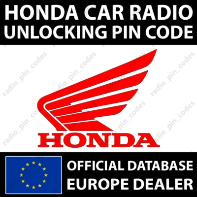 HONDA RADIO NAVI PIN CODE UNLOCK ACCORD CIVIC CR-V CR-X HR-V JAZZ PRELUDE ZR-V - Bild 1 von 4