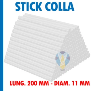 20 PEZZI STICK PISTOLA COLLA A CALDO MINI RICARICA LUNG 200 MM DIAMETRO 11 MM - Foto 1 di 2
