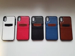 Apple iPhone X custodia in pelle in 5 colori negozio UK con spedizione veloce e spedizione gratuita - Foto 1 di 10