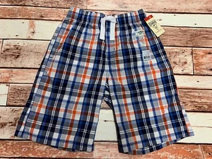New with Tags OshKosh Boy's Blue/Red Plaid Cotton Shorts. Size 7X. - Picture 1 of 5