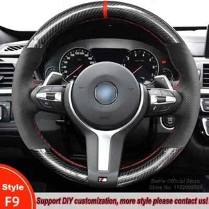 Cubierta de volante de fibra de carbono cosida a mano para BMW M Sport F30 F31 F34 F20 - Imagen 1 de 6