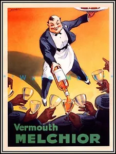 Wermut Melchior Vintage Poster Vintage Kunstdruck Classic Retro Style Drinks - Bild 1 von 4