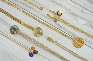 New Tory Burch Lucky Charm Gold Tone Pendant Necklace $229+ - Picture 1 of 9