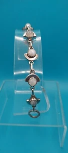 Sterling Silber Mondstein verziert 6" Armband - Bild 1 von 6