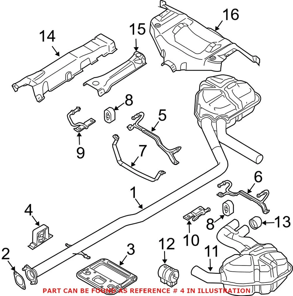 Suspensión de sistema de escape original OEM 18101174146 para Mini Foto 1 de 1