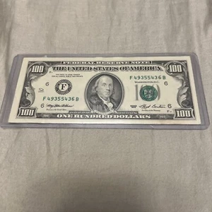 1993 $100 Federal Reserve Notes Circulated-F-beautiful Small Face Bank Note-cool - Picture 1 of 17