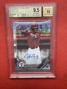 BGS 9.5 2019 Bowman Chrome Draft Josh Jung 1st bowman Refractor Auto /499 - Picture 1 of 2