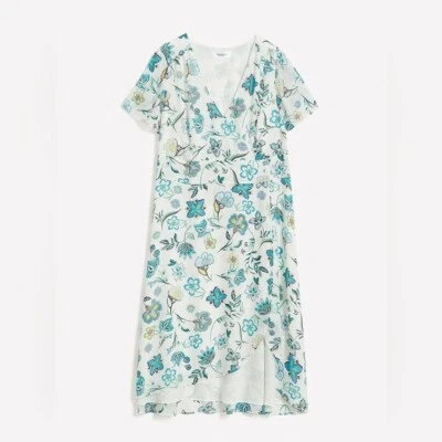 Vestido midi envolvente asimétrico floral Addition Elle Responsible talla 18 nuevo sin etiquetas Foto 1 de 4