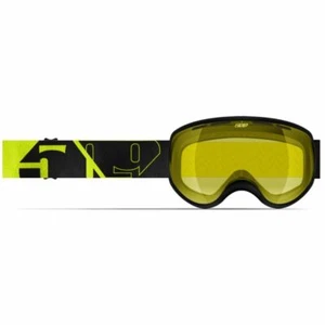 509 RIPPER YOUTH SIZE Snow Snowmobile Dual Pane Goggles -BLACK /HiVIS w/ Yellow - Picture 1 of 4