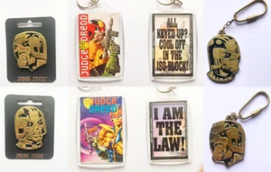 *PICK YOUR OWN* Vintage 1995 Official Judge Dredd 2000AD Key Rings & Badges NEW! - Picture 1 of 13